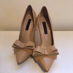 steven by steve madden nude bow pumps 9.5